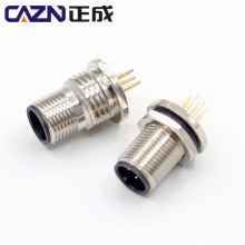 M12 connector 715 series male female  860133 connector  PCB shield screw connection  back mount waterproof IP67/68 2-17 pin